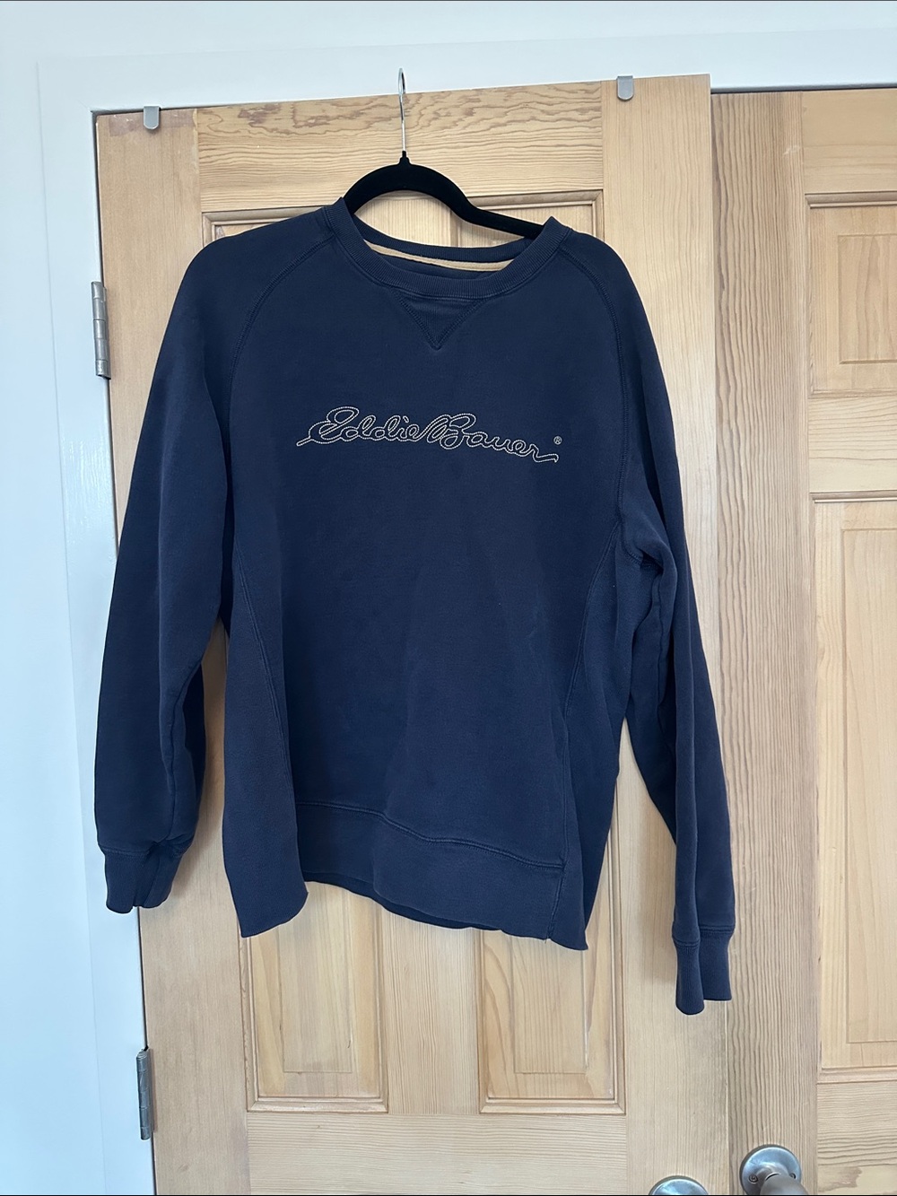 Eddie Bauer Navy Crewneck Pullover Sweatshirt
